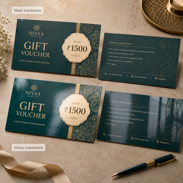 Gift Voucher Lamination