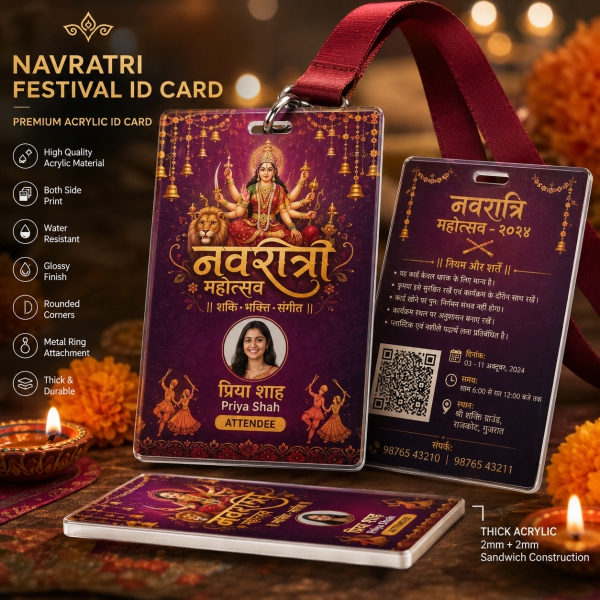 Premium Acrylic Festival ID Card 2