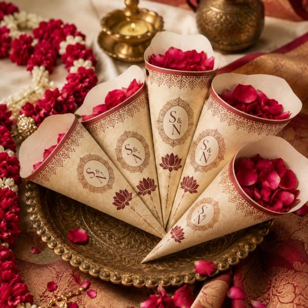 Wedding Petal Cones 2