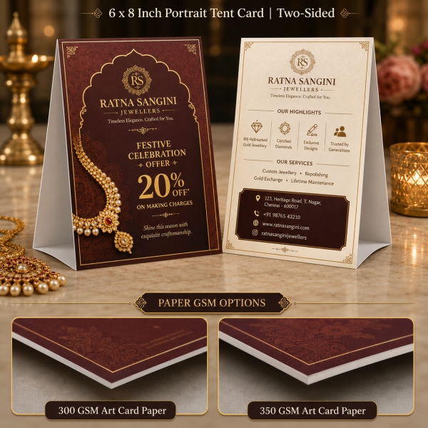 Paper GSM for Tent Card