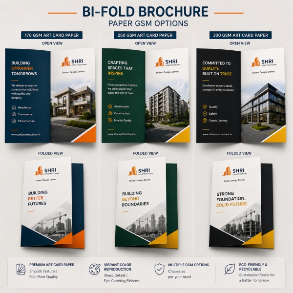 Paper GSM Bi Fold Brochure