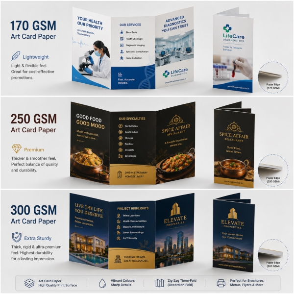 Z-Fold Brochure Paper Option