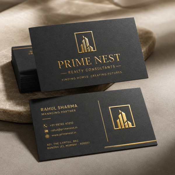 Raised Foil Business Cards