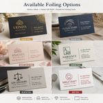 Raised Foil Visiting Cards Option