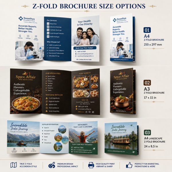Size Z-Fold Brochure Printing