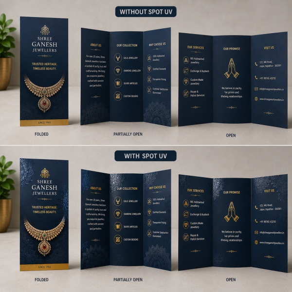 Spot UV Tri Fold Brochure