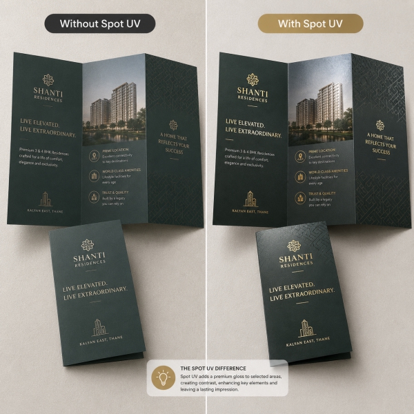 Spot UV Z-Fold Brochure Printing