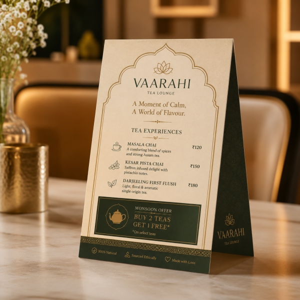 Tent Card Menu 2