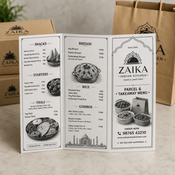 Parcel Menu (B/W) 2
