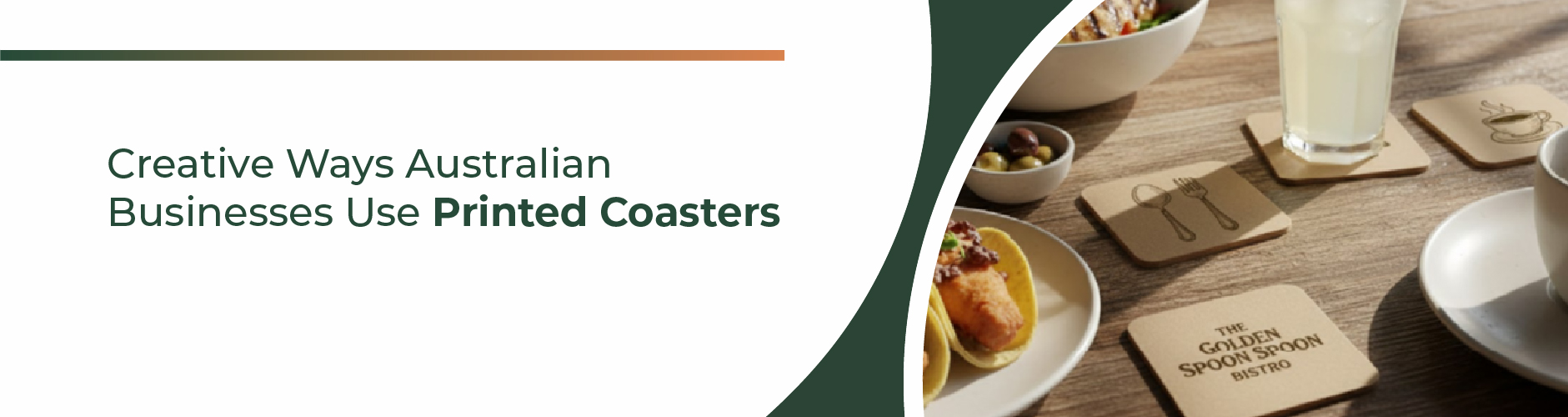 Creative Printed Coasters Banner