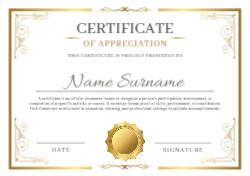 Certificates