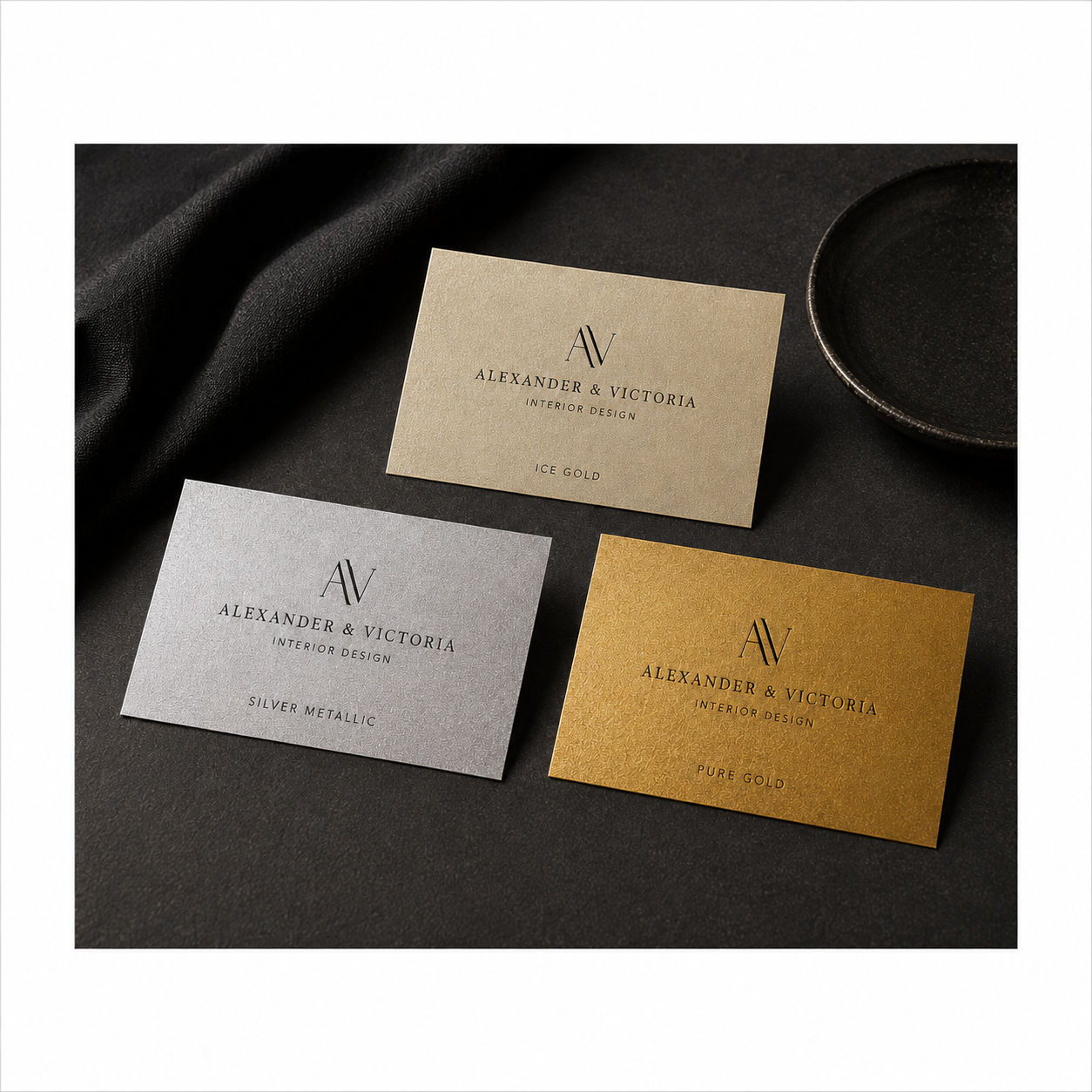 Metallic Business Cards