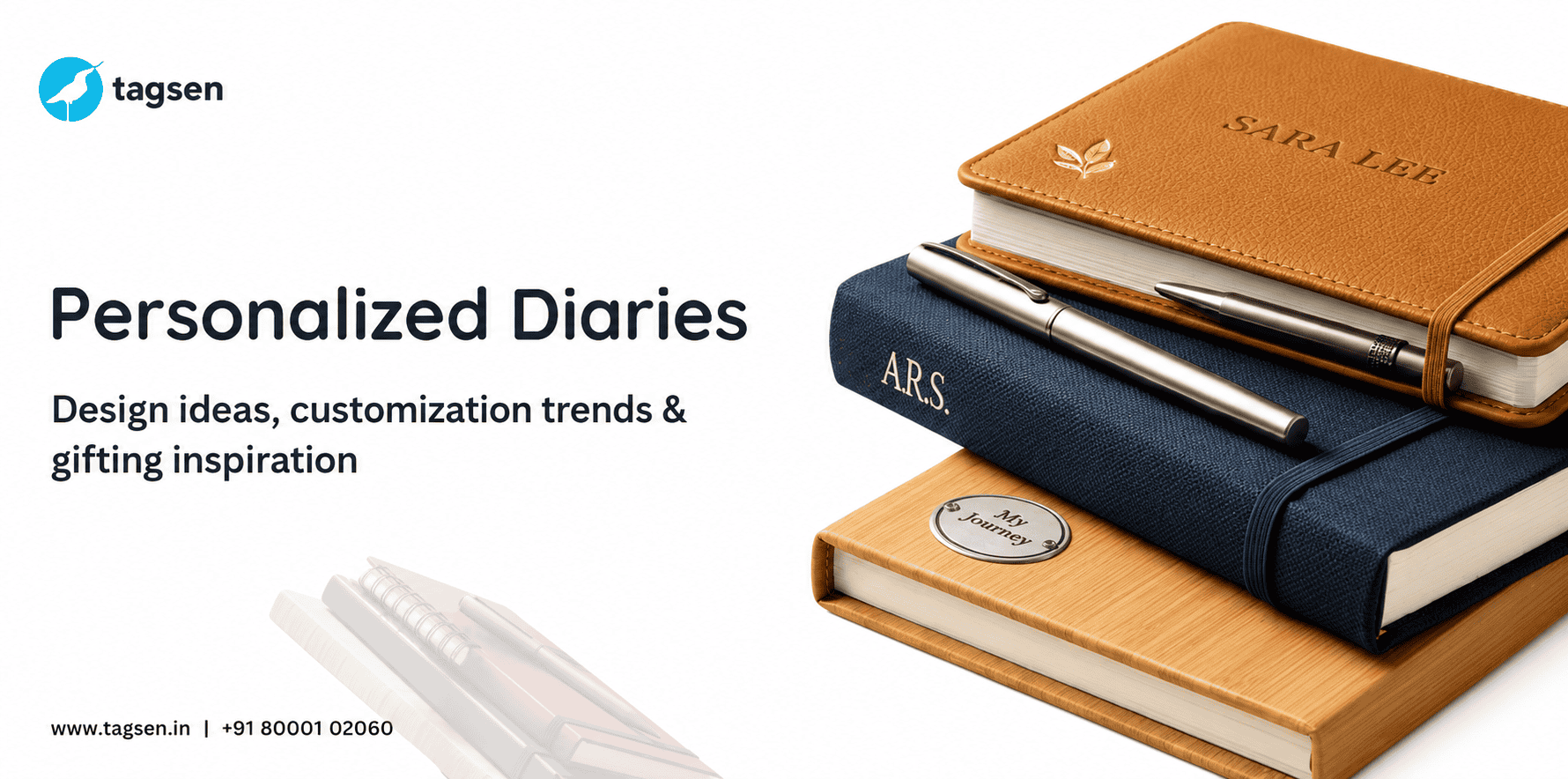 Personalized diary printing in India with custom name logo and gifting inspiration