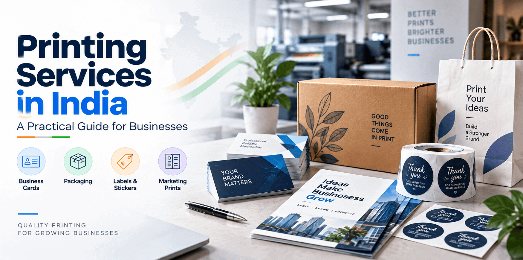 Online printing service in India for business cards, packaging and promotional materials