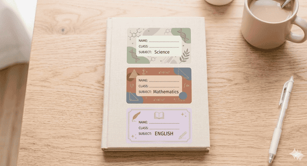 Types of Notebook Sticker Design for School