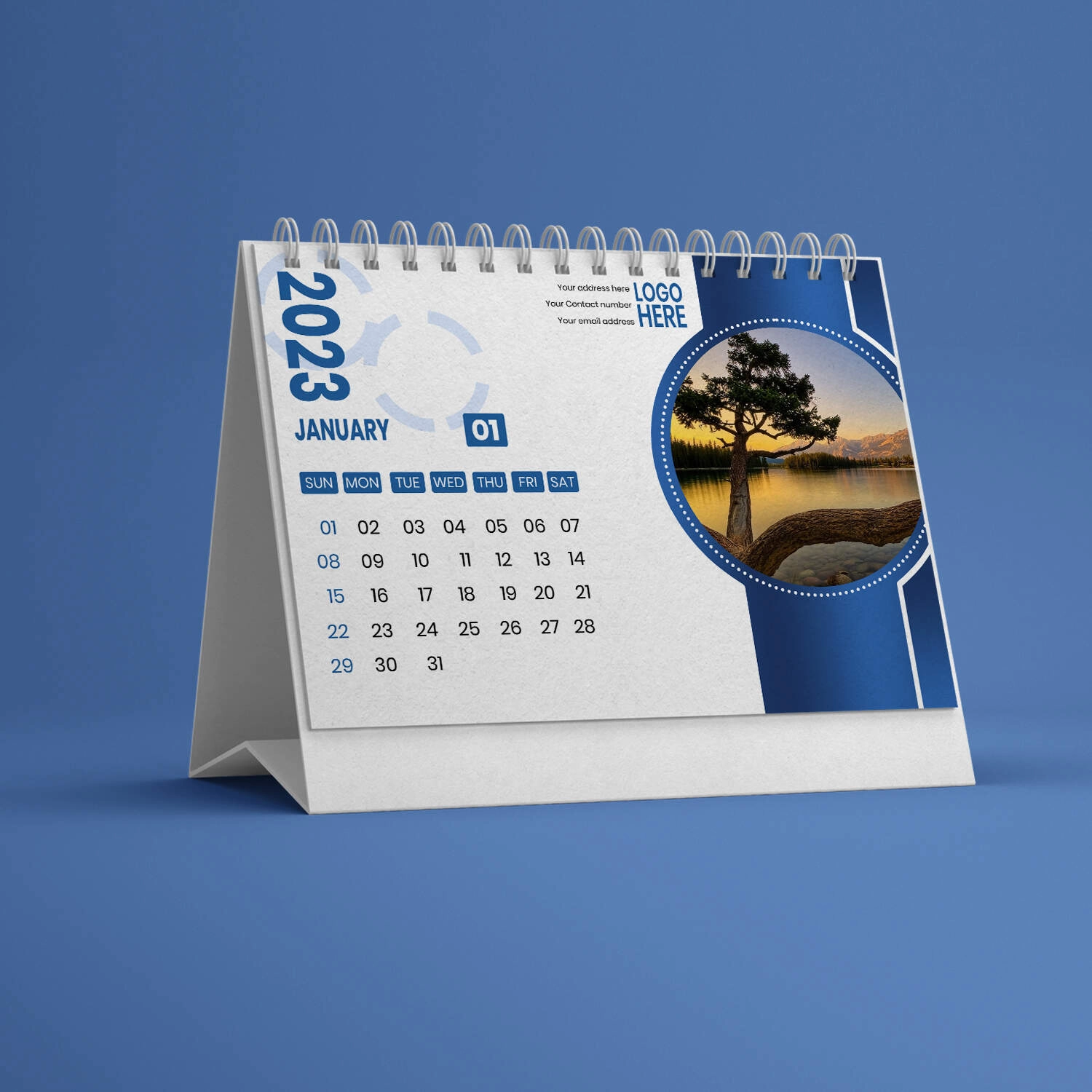 A5 Landscape Calendar