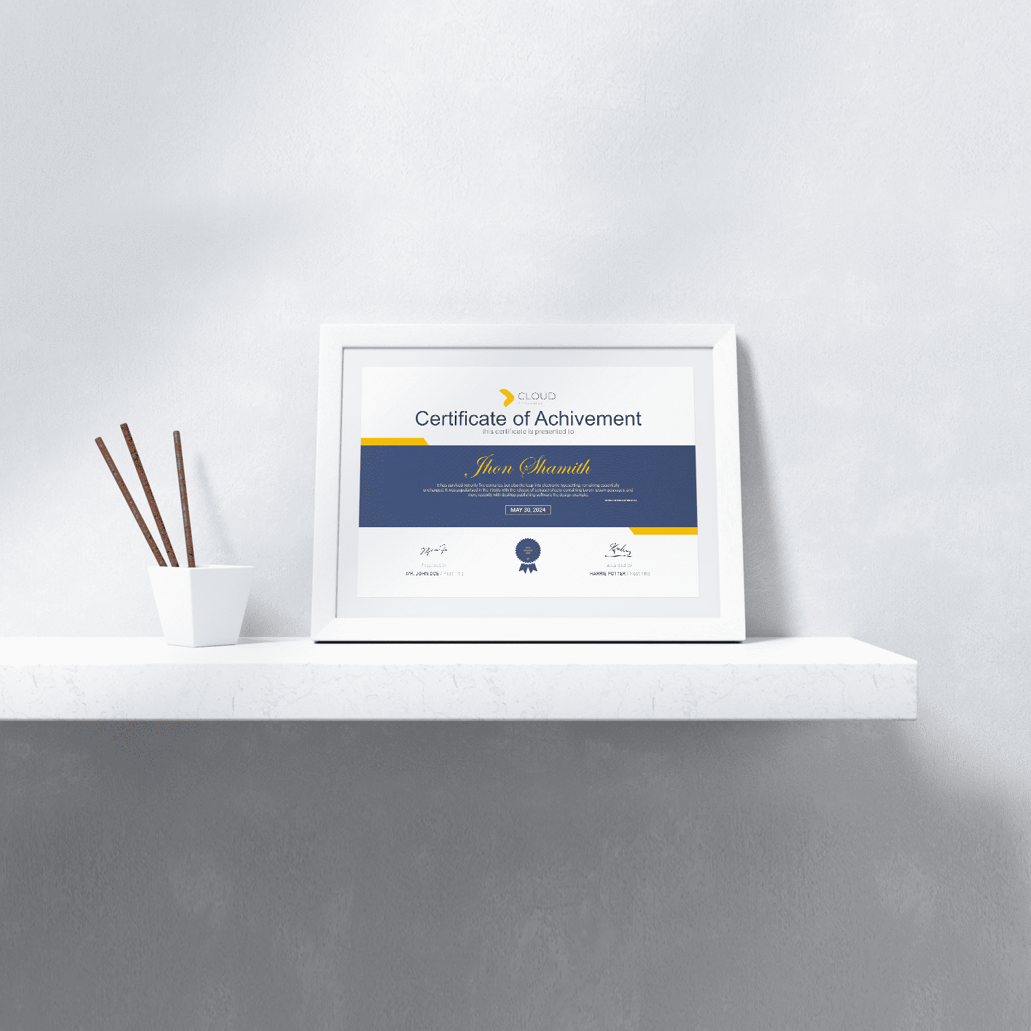 Certificate with Frame (A4 & A5)