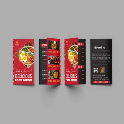 Folded Menu Cards