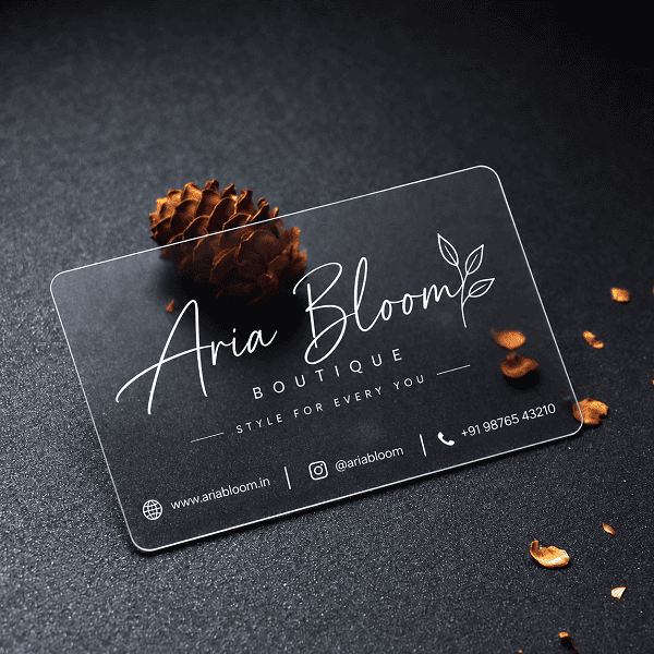 Transparent business cards
