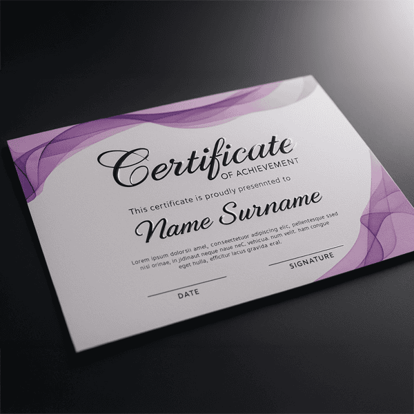 Luxury Certificate 2