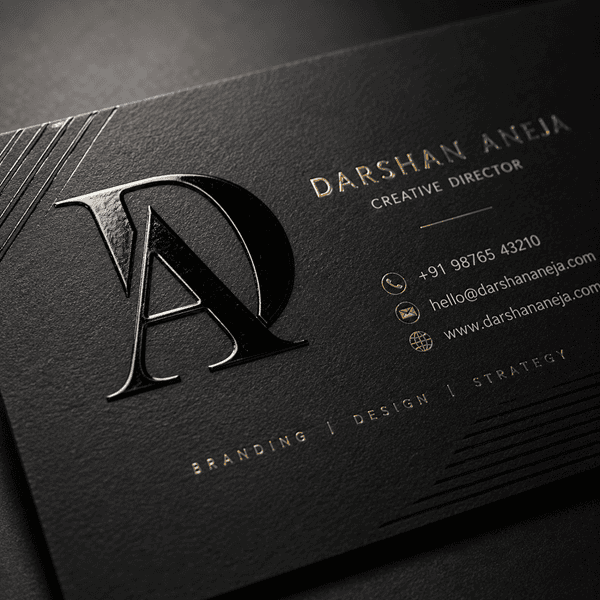 Close-up of raised Spot UV gloss on custom business card
