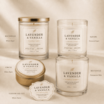 Custom candle labels in different shapes and materials
