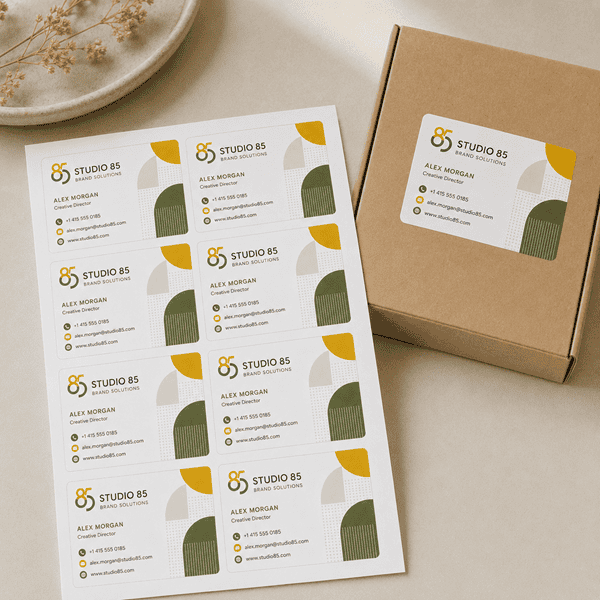 Custom Visiting Card Stickers Online From ₹151 | Tagsen