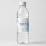 Custom water bottle label printed on 500ml bottle for branding