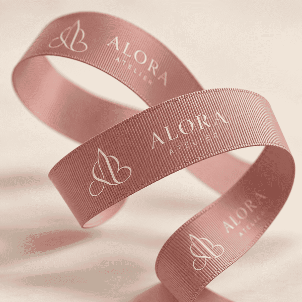 Custom Printed Grosgrain Ribbon with Logo | Tagsen