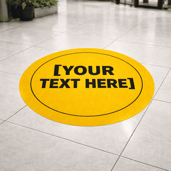 Custom floor stickers with logo