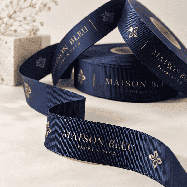 Custom Printed Grosgrain Ribbon with Logo | Tagsen