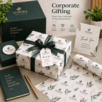 Corporate gift wrapping paper used for branded gift packaging