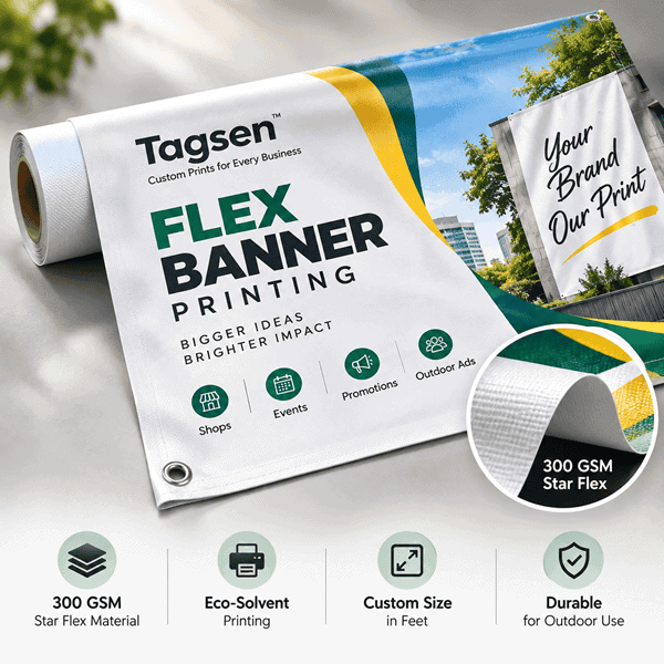 Custom flex banner printing on 300 GSM Star Flex
