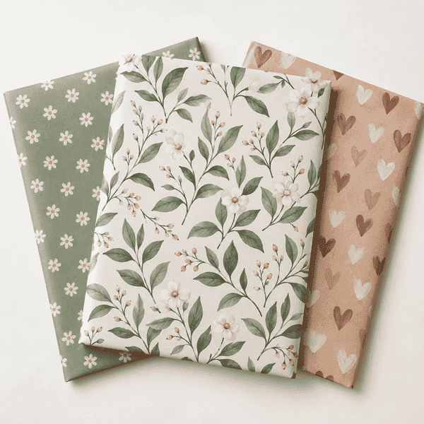 Custom gift wrapping paper sheets with personalized printed design