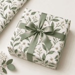 Gift box wrapped with custom gift wrapping paper