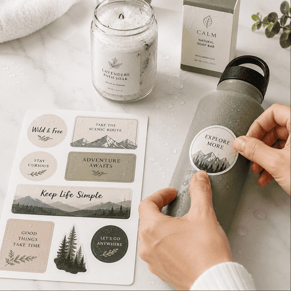 Custom Waterproof Stickers Online – Vinyl & Bottle Labels