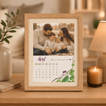 Personalised family photo calendar frame