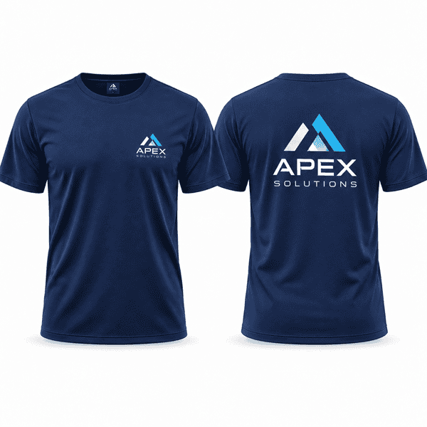Polyester T-shirt with front and back custom printing