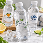 Waterproof stickers for water bottles with transparent vinyl label