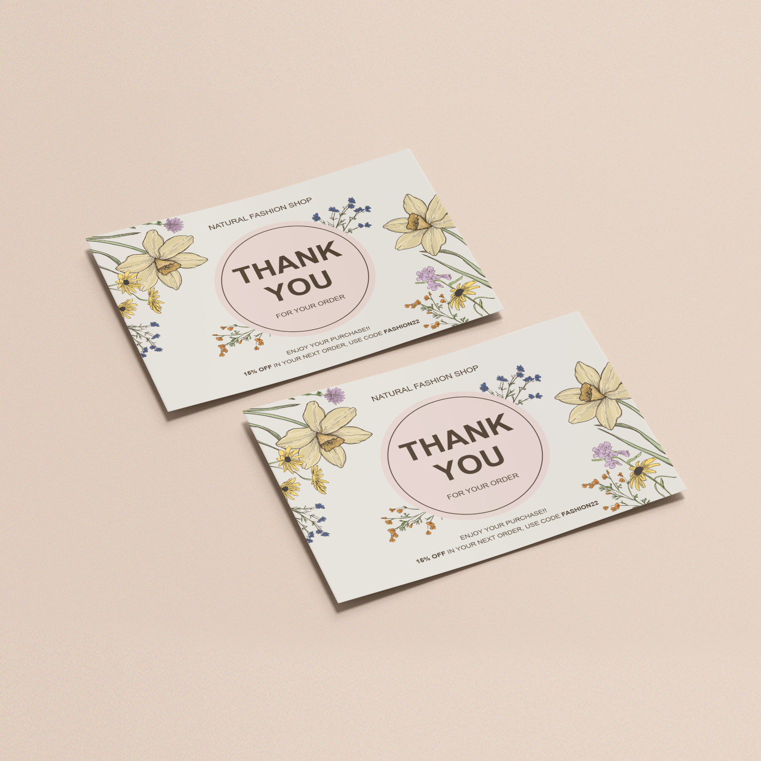 Custom Thank You Cards for Business & Orders | 350gsm | Tagsen