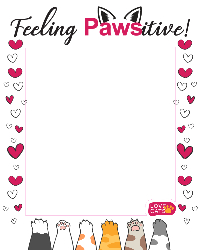 Pet Cat - (Feeling Pawsitive) 1200x1500 - Large