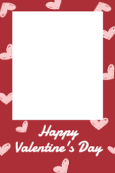 Selfie Frame - Doodle Hearts -  600x900mm