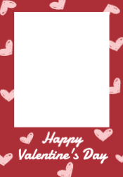 Selfie Frame - Doodle Hearts -  700x1000mm