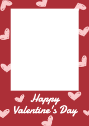 Selfie Frame - Doodle Hearts -  850x1000mm