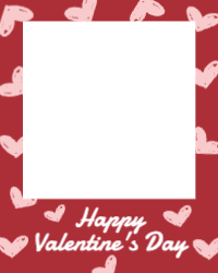 Selfie Frame - Doodle Hearts -  1200x1500mm