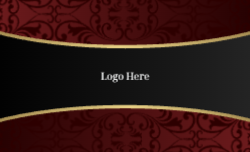 Stationary BusinessCard Luxury Maroon and Gold