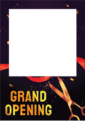 Grand Opening - Black - Medium - 700x1000mm
