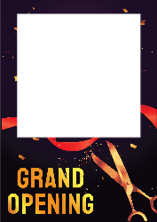 Grand Opening - Black - Oversized - 850x1200mm