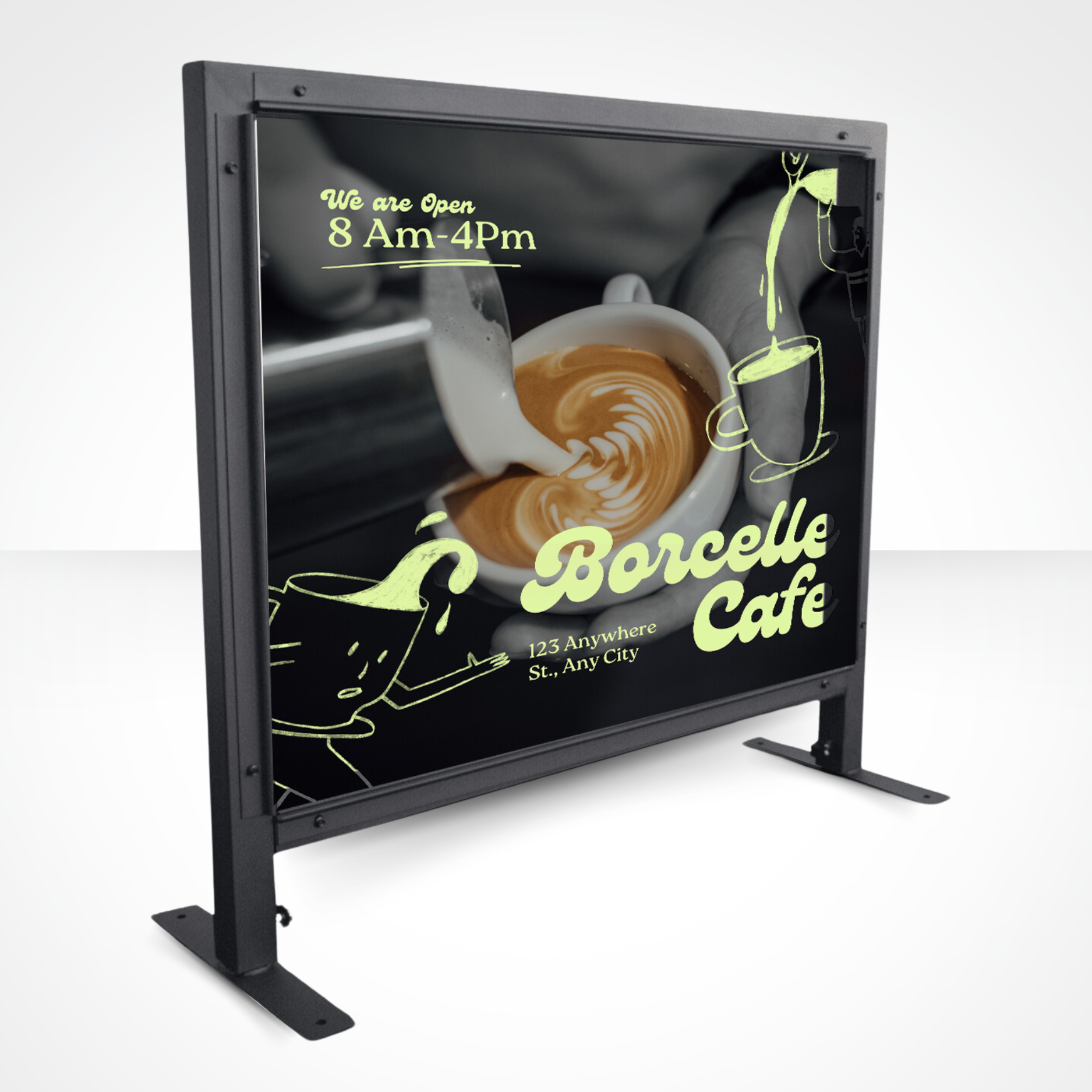 cafe barriers square corners