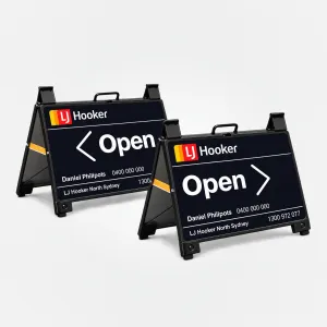 A-Frame - Ezysign Enduro - LJ Hooker (Black)